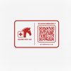 White Plate Red Graphics Equine First Aid
