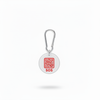 White Red Text SOS Tag